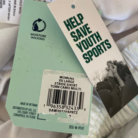 NEW DSG Women's High Rise Run Short XXL Tie Dye 3" Inseam Built in Brief - Picture 4 of 6